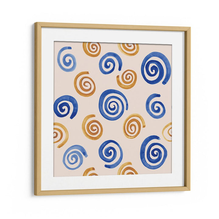 Vibrant WATERCOLOUR TILE XV, ABSTRACT PAINTINGS adds elegance to your decor with artistic spiral designs.