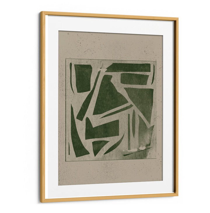 GREEN PAPER CUT NO.1 , ABSTRACT PAINTINGS