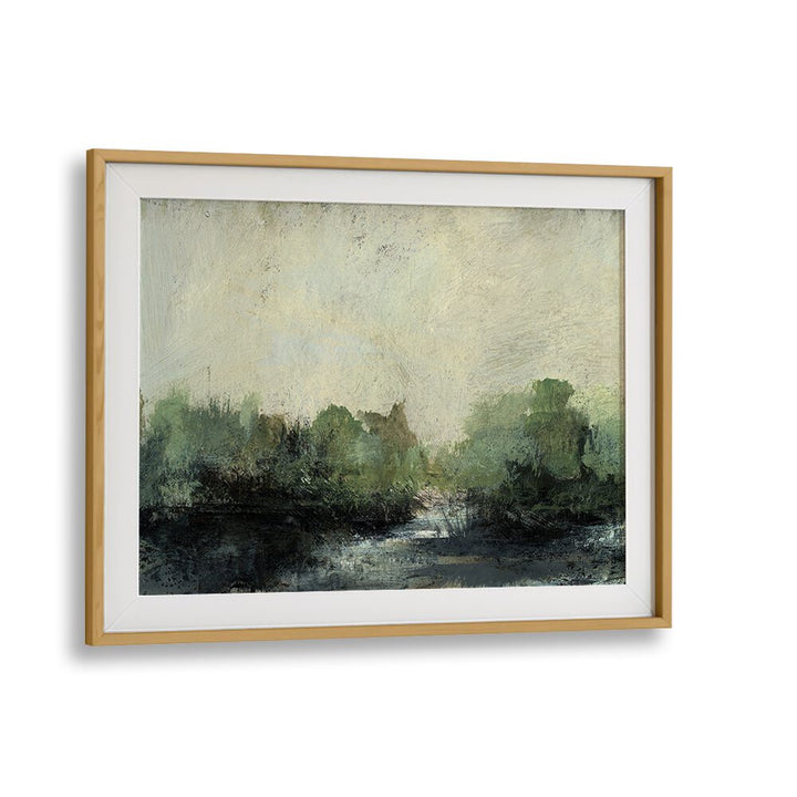 Forest Stream Abstract Paintings showcase serene nature beauty with vibrant colors and dynamic brush strokes.