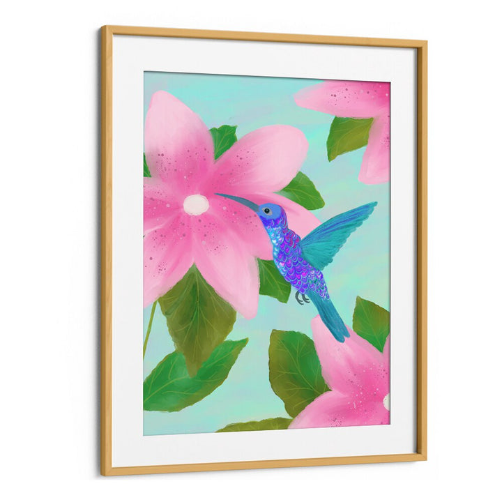 HUMMINGBIRD , FLORAL FLOWER PAINTINGS