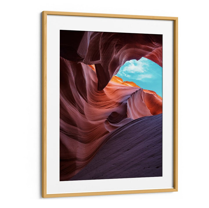 Vibrant view of Antelope Canyon showcasing stunning rock formations, perfect for ANTELOPE CANYON, LANDSCAPE PAINTINGS.