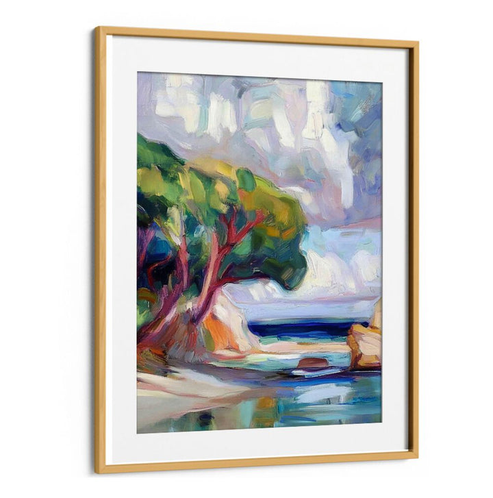 Discover the serene beauty of the TREE BY THE SEA artwork, blending coastal tranquility and nature's elegance.