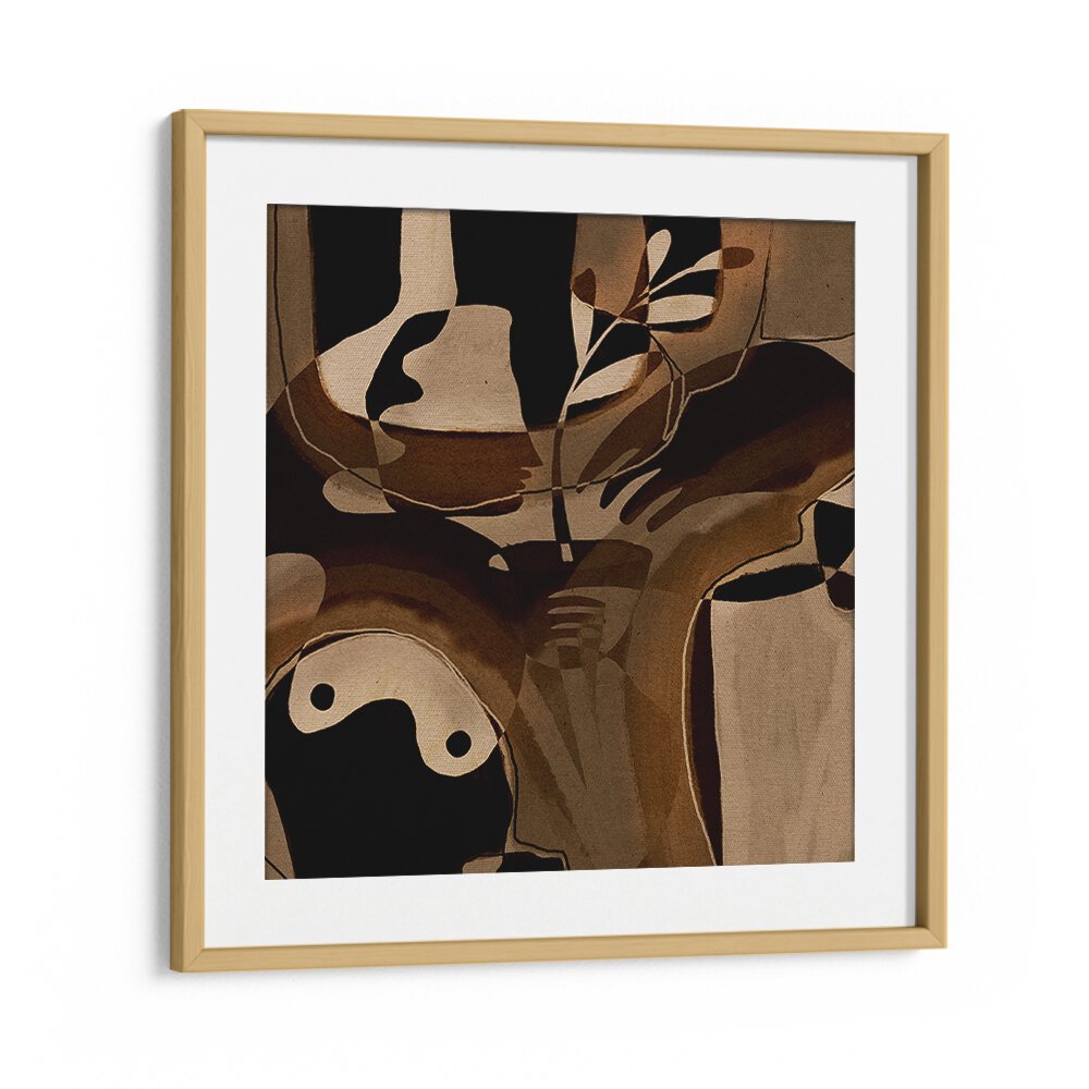 Elegant BECOMING IV, ABSTRACT PAINTINGS artwork in a stylish frame, perfect for inspiring personal growth and self-discovery.