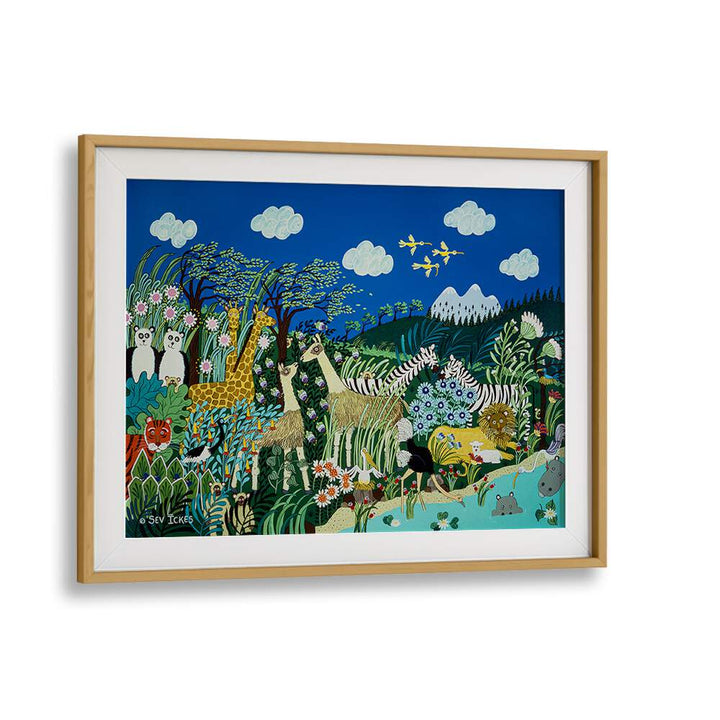 Colorful A WINDY DAY, KIDS ROOM PAINTINGS featuring playful animals and vibrant landscapes to inspire creativity.
