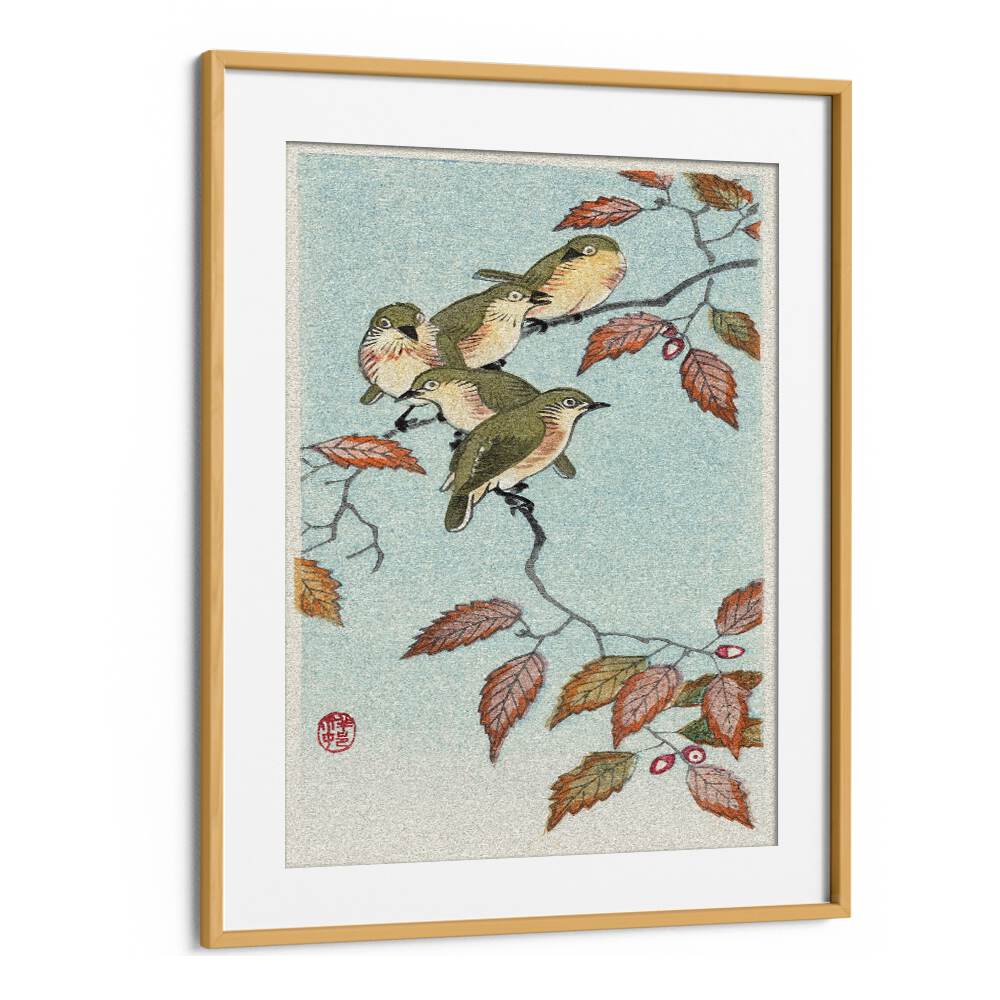 BIRDS ON A BRANCH (1900 - 1936) , JAPANESE PAINTINGS , JAPANESE ART PRINTS