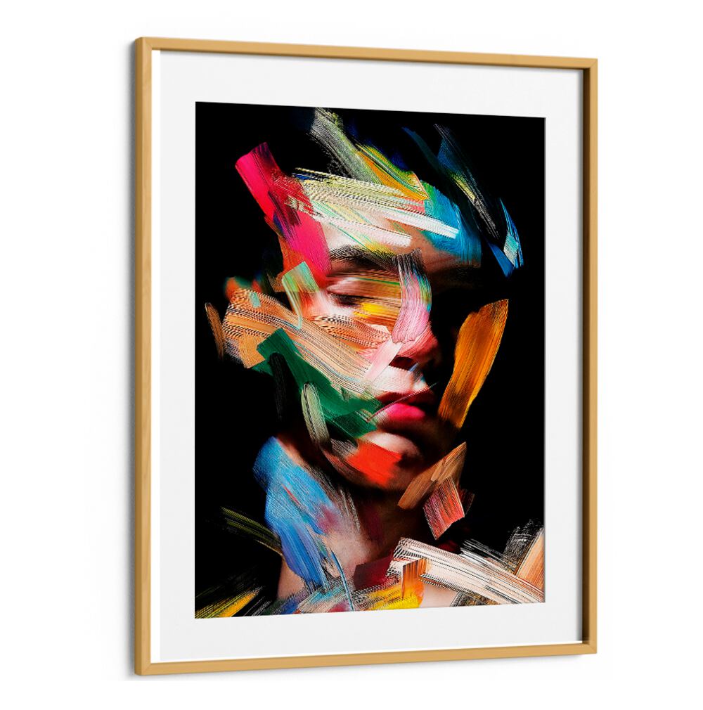 Colorful strokes blend to create the expressive FACELESS IV, ABSTRACT PAINTINGS by Philippe HUGONNARD, perfect for any space.