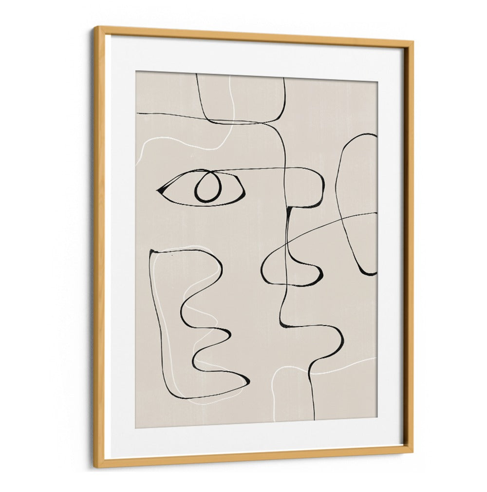 Stylish ABSTRACT FACE NO II, LINE ART PAINTINGS enhances modern decor with captivating simplicity and elegance.