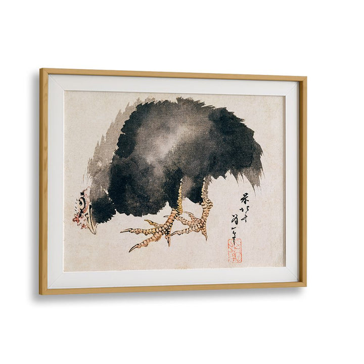 COCK (19TH CENTURY) VINTAGE PAINTING BY KATSUSHIKA HOKUSAI, JAPANESE PAINTINGS