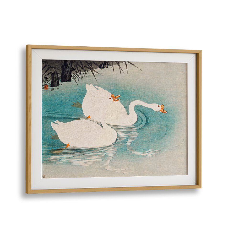 GEESE AMID REEDS (1928) , JAPANESE PAINTINGS , JAPANESE ART PRINTS