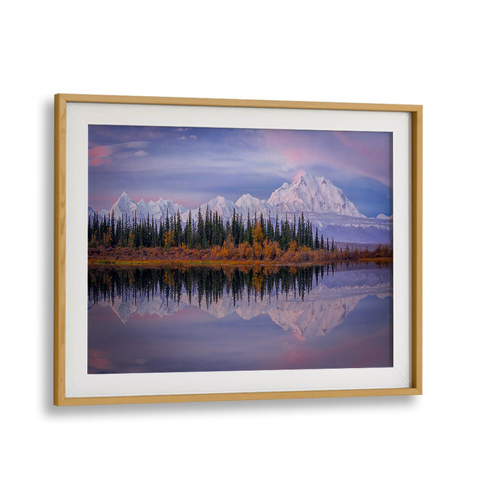 Stunning DENALI REFLECTION, PHOTOGRAPHY PRINTS showcasing serene landscapes with vibrant colors and mountain reflections.