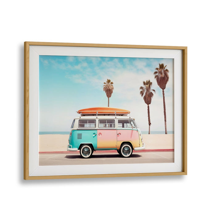 VAN ON THE BEACH , CAR POSTERS
