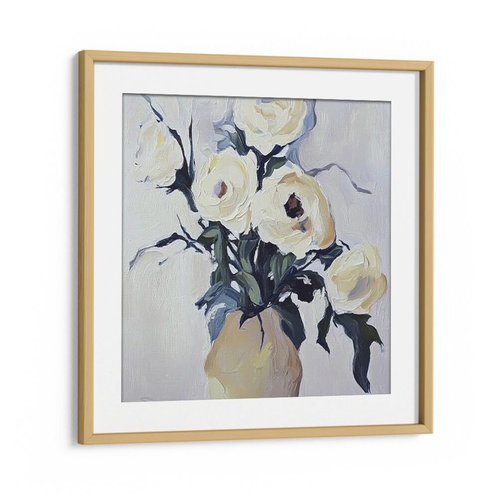 Elegant FLOWER POT II showcasing white roses, perfect for elevating any indoor or outdoor space at Oakwood Mount.
