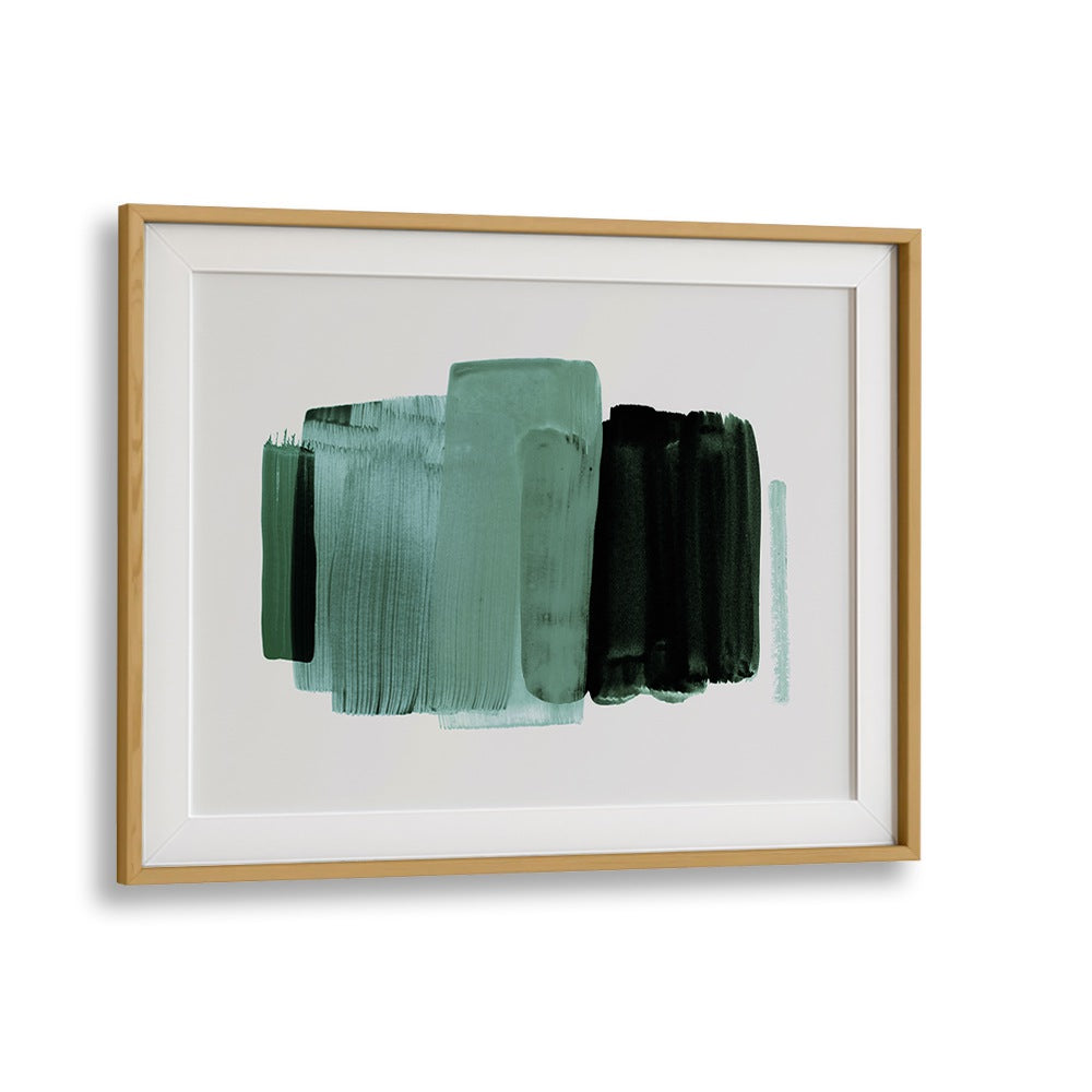 Colorful strokes in green and black define the MINIMALISM XVII, ABSTRACT PAINTINGS, perfect for modern decor.