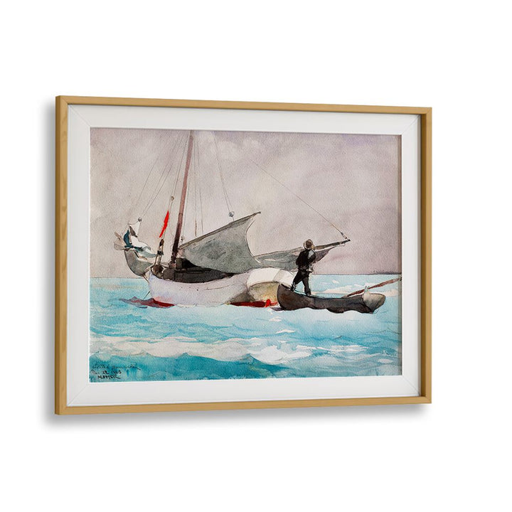 STOWING SAIL (1903) ,  VINTAGE PAINTINGS