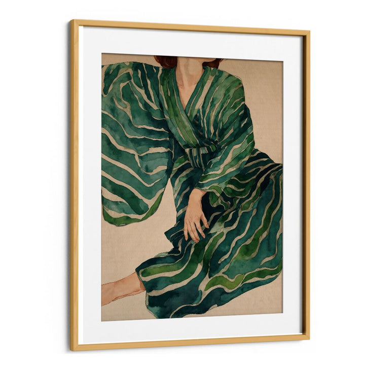 Vibrant art piece, FIGURATIVE WOMAN NO.II, PORTRAITS, showcasing femininity with dynamic colors and style.