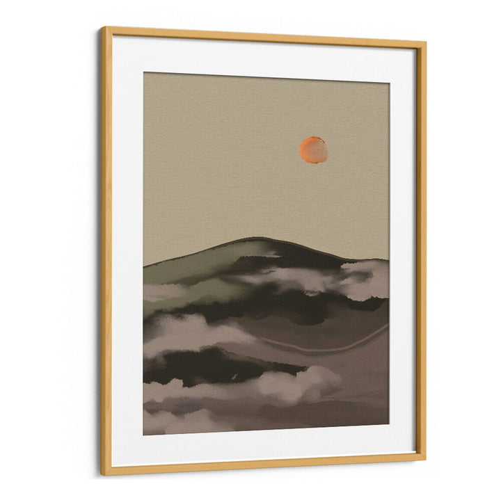 Elegant landscape painting featuring soft waves and a sunset, perfect for showcasing DAYS- WATERCOLOUR, LANDSCAPE PAINTINGS.