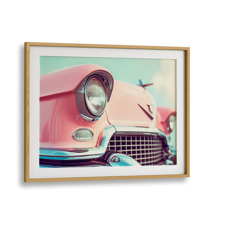 PINK CLASSIC CAR, CAR POSTERS showcasing Philippe Hugonnard's nostalgic design, perfect for collectors and enthusiasts.