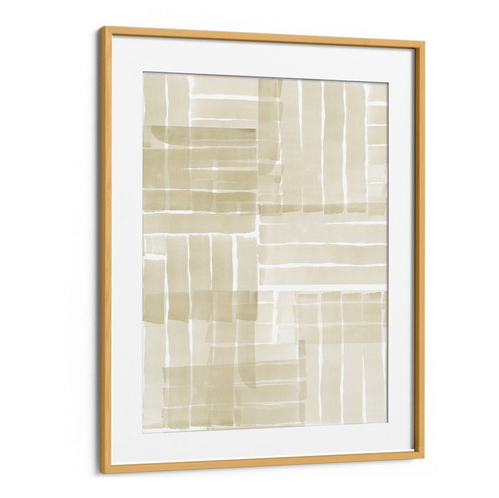 Elegant NEUTRAL TANGLE III, ABSTRACT PAINTINGS in a warm frame, ideal for enhancing home or office decor.