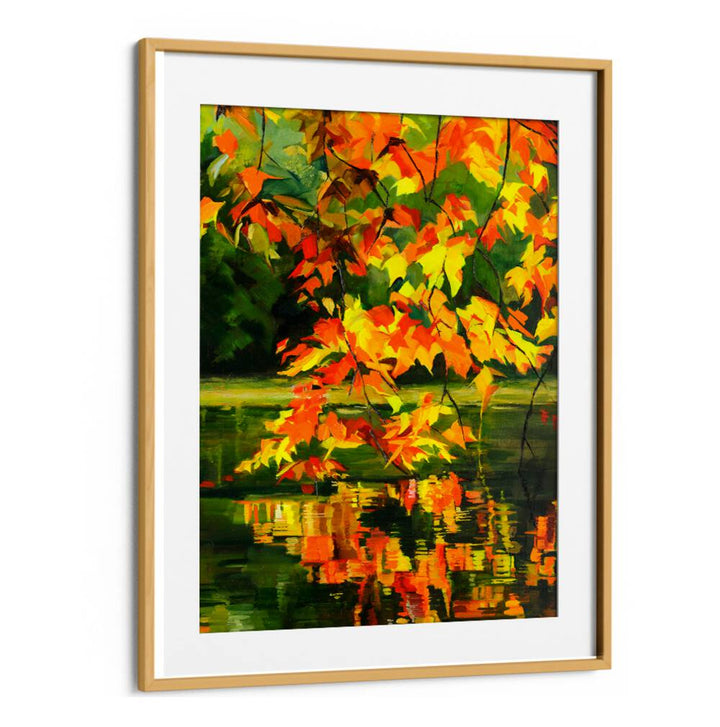 AUTUMN REFLECTIONS , LANDSCAPE PAINTINGS