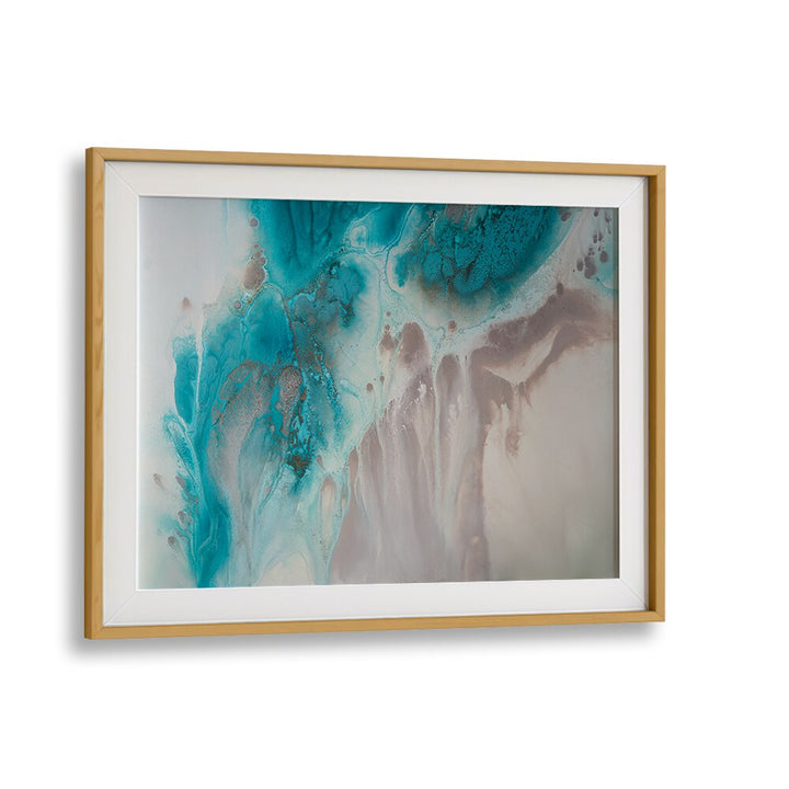 Elegant WITH THE FLOW, ABSTRACT PAINTINGS in a sleek frame, perfect for enhancing your living space's creativity.