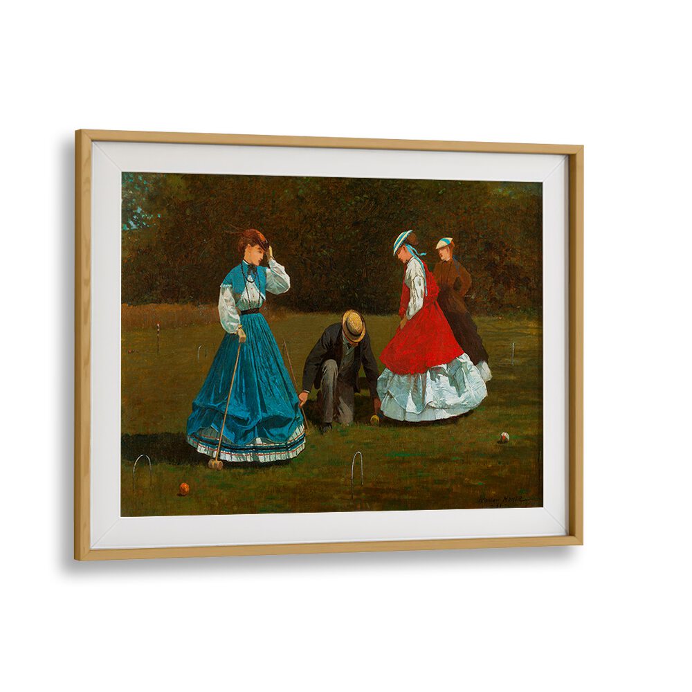 CROQUET SCENE (1866)  , VINTAGE PAINTINGS