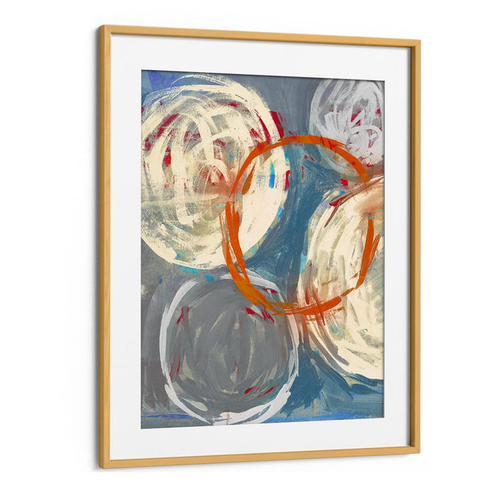 Colorful LINKED TOGETHER, ABSTRACT PAINTINGS featuring dynamic shapes and textures, perfect for modern decor.
