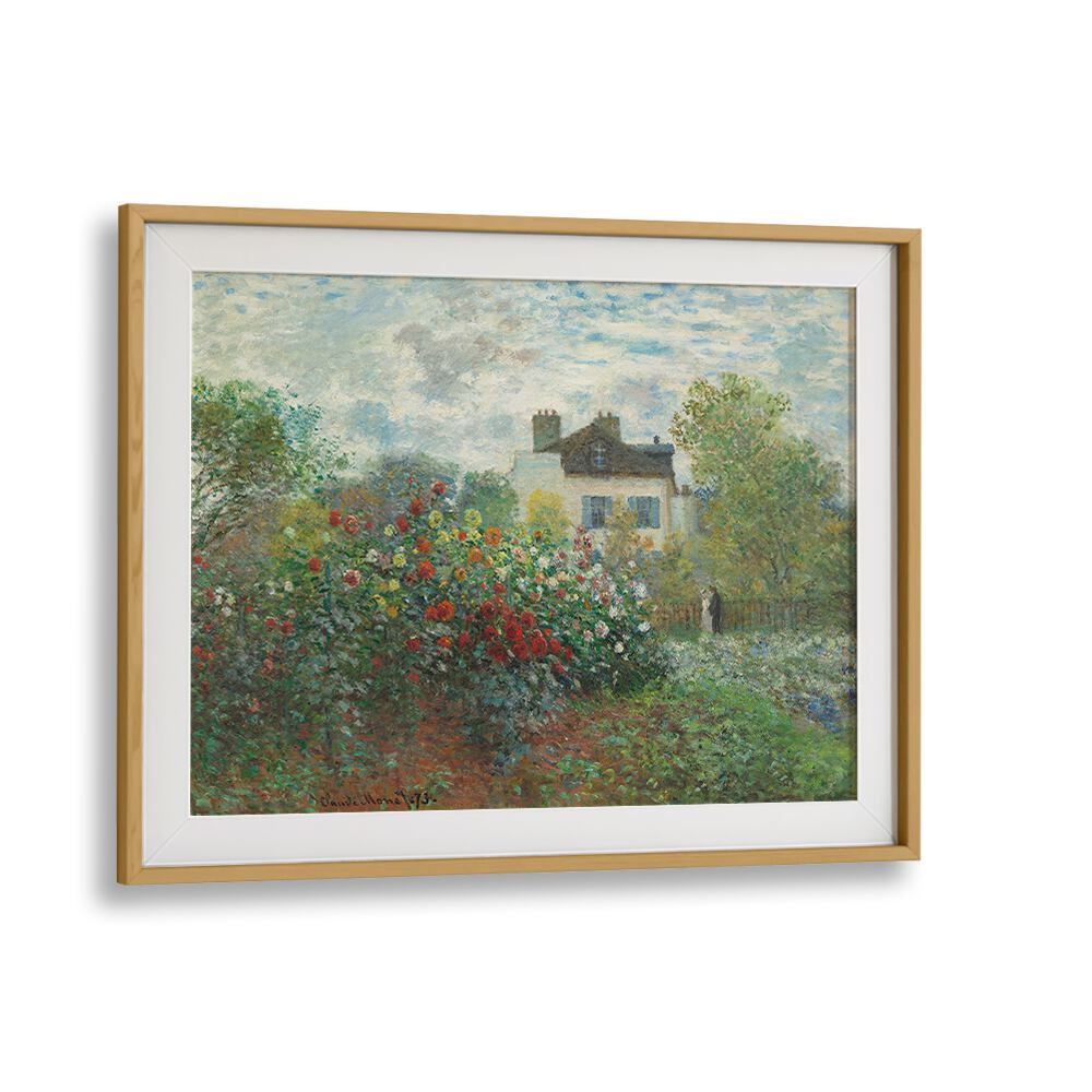 THE ARTIST'S GARDEN IN ARGENTEUIL: DAHLIAS (1873) , VINTAGE PAINTINGS