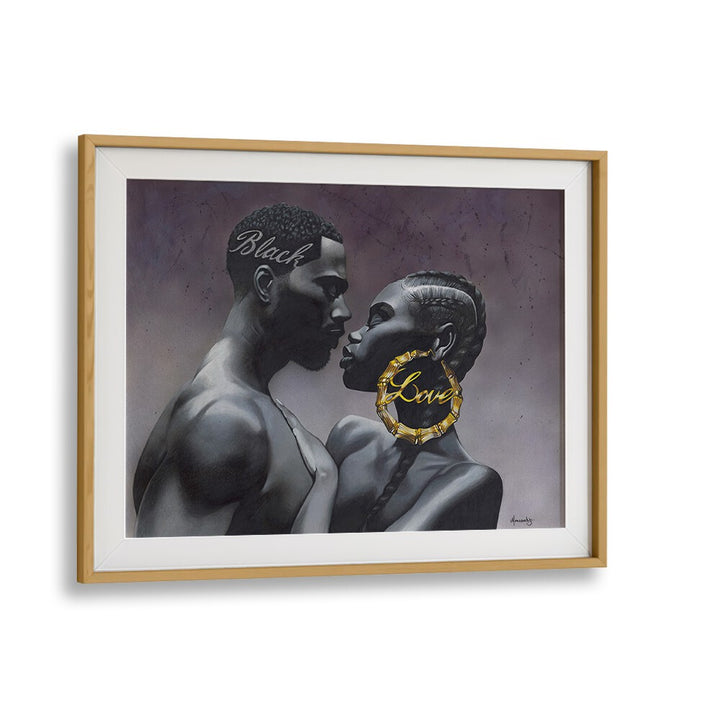 Elegant BLACKLOVE, AFRICAN ART PAINTINGS featuring a striking couple, showcasing love and sophistication in art.