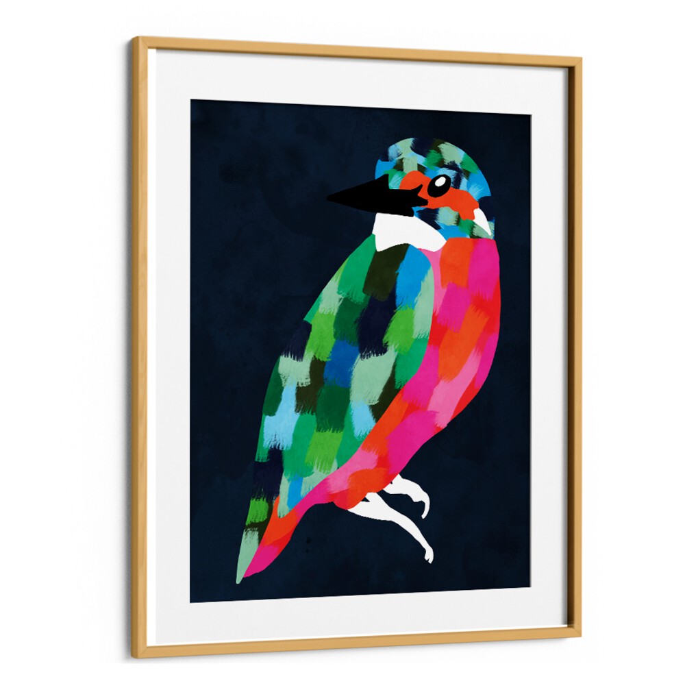 Colorful bird artwork showcasing PATCHWORK PERFECTION, ANIMAL PAINTINGS to enhance your home decor.