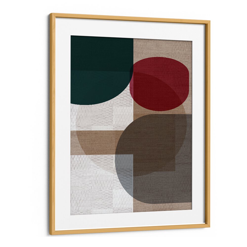 Stunning WOVEN BLUE GREEN RED II, GEOMETRIC ART PRINTS featuring vibrant colors and bold shapes for modern decor.