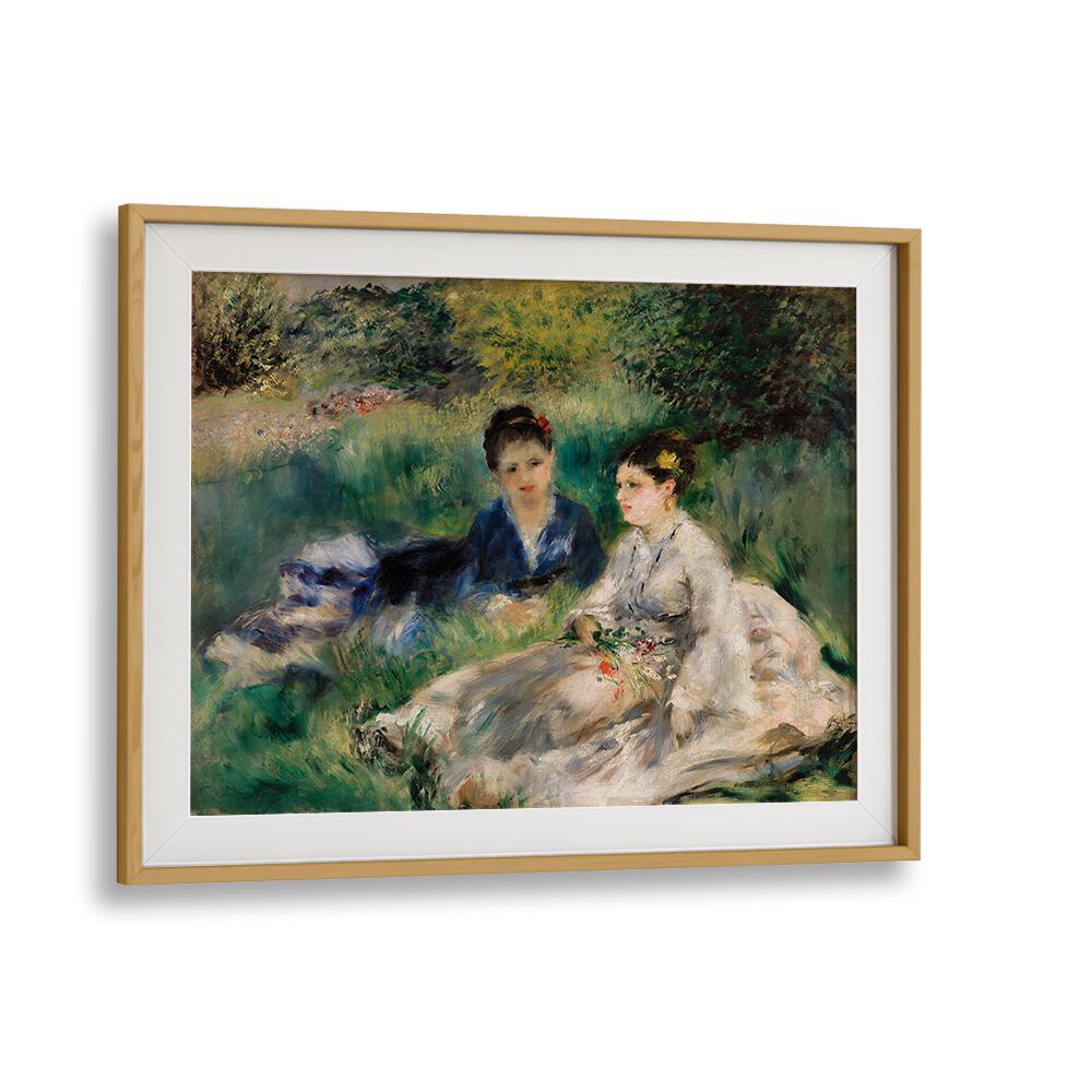 ON THE GRASS : JEUNES FEMMES ASSISES DANS L'HERBE (1873) , VINTAGE PAINTINGS