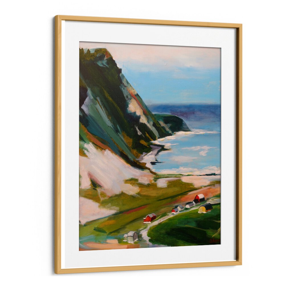 NORWEGIAN TOWN , LANDSCAPE PAINTINGS