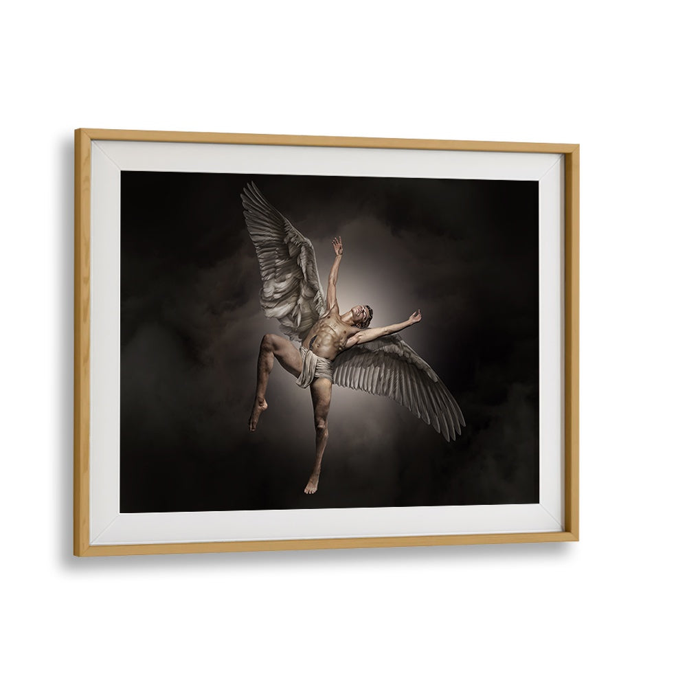 Surreal FALLEN IKARUS, PHOTOGRAPHY PRINTS in a framed design, perfect for transforming any space with art.