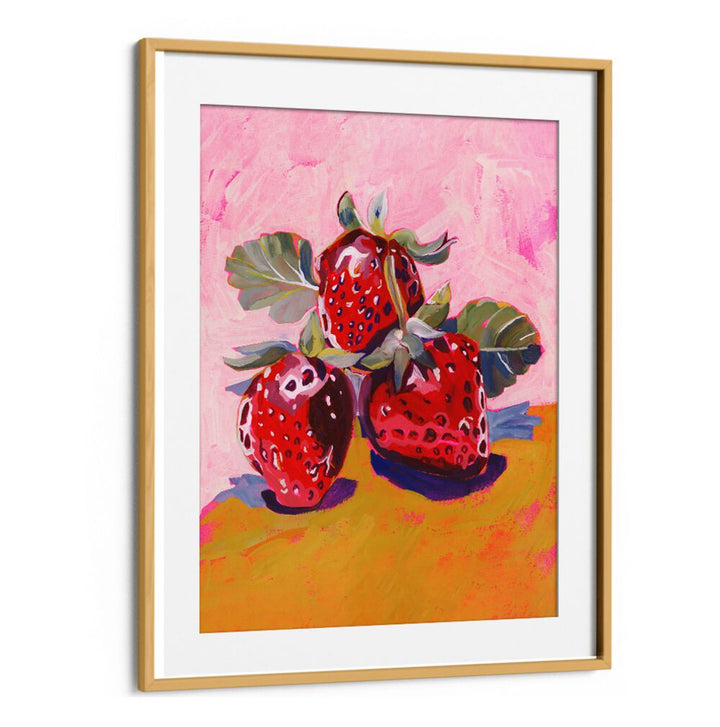 Vibrant artwork of FRESH PAINTAINLY STRAWBERRIES showcasing their luscious sweetness and natural beauty.