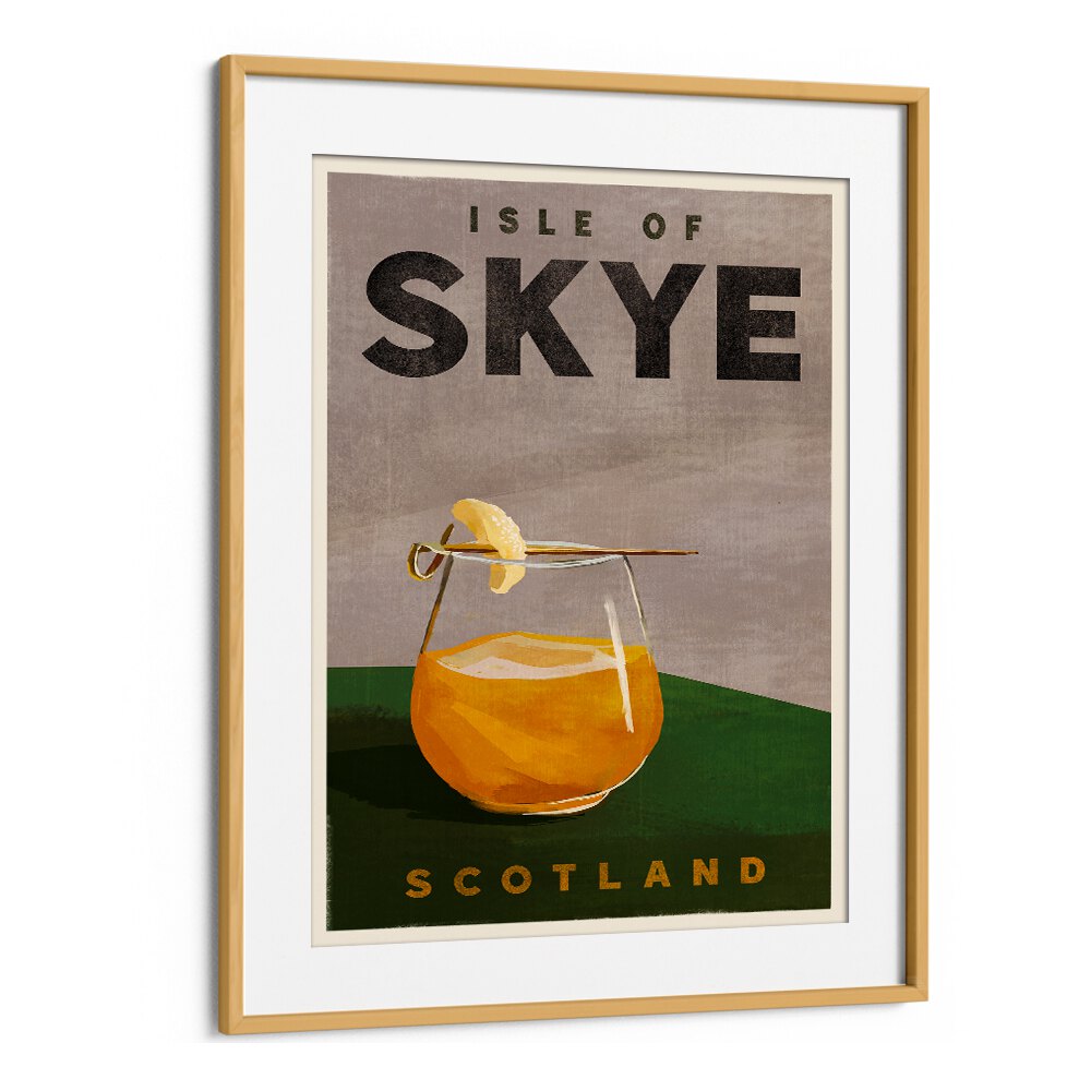 ISLE OF SKYE SCOTLAND SCOTCH COCKTAIL TRAVEL POSTER BY THE WHISKEY GINGER , BAR POSTERS , BAR ART PRINTS