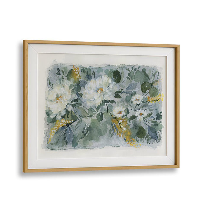 Elegant WHITE BOUQUET floral art featuring white blooms and lush greenery, perfect for enhancing any space.