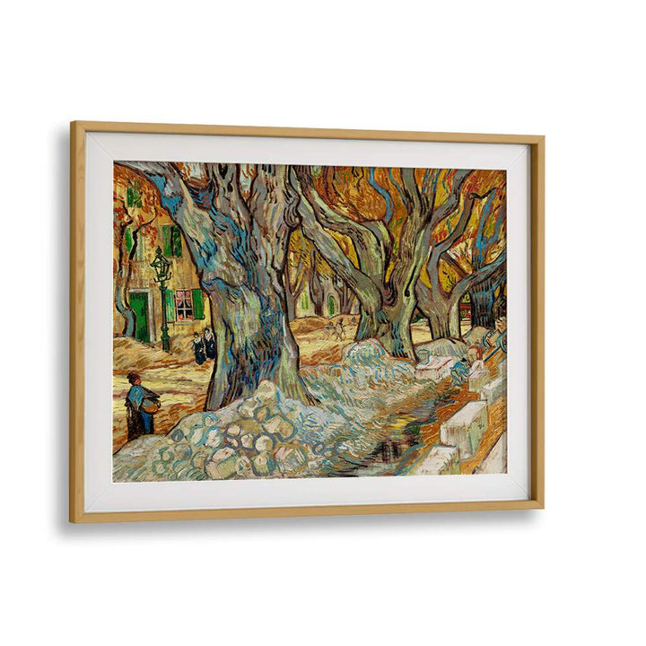 THE LARGE PLANE TREES (ROAD MENDERS AT SAINT-RÉMY) (1889) ,  VINTAGE PAINTINGS