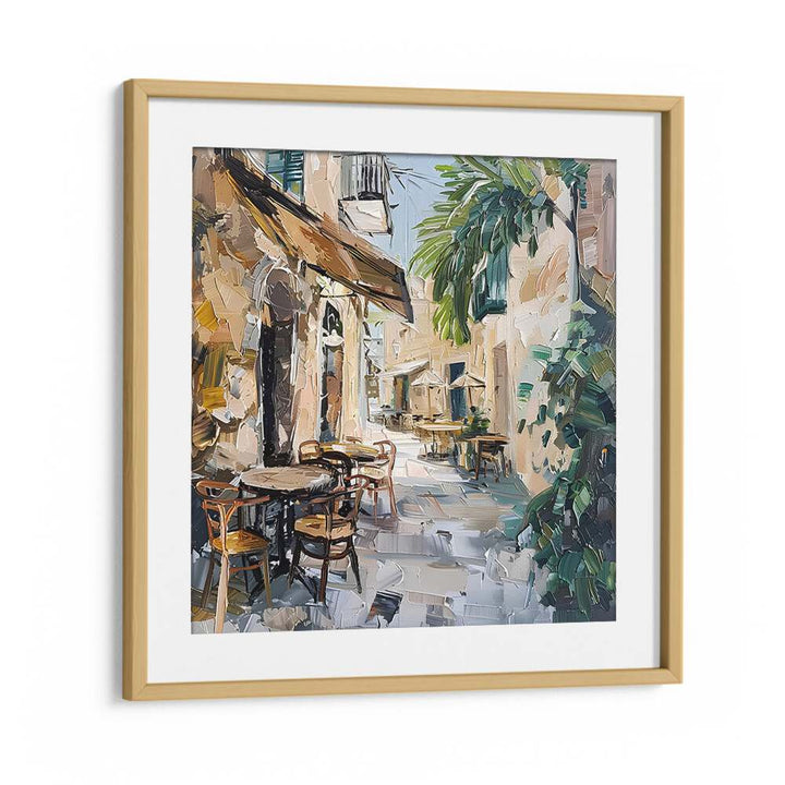 Vibrant street scene capturing the essence of CAFE STREET MALLORCA SPAIN, inviting you to a Mediterranean escape.
