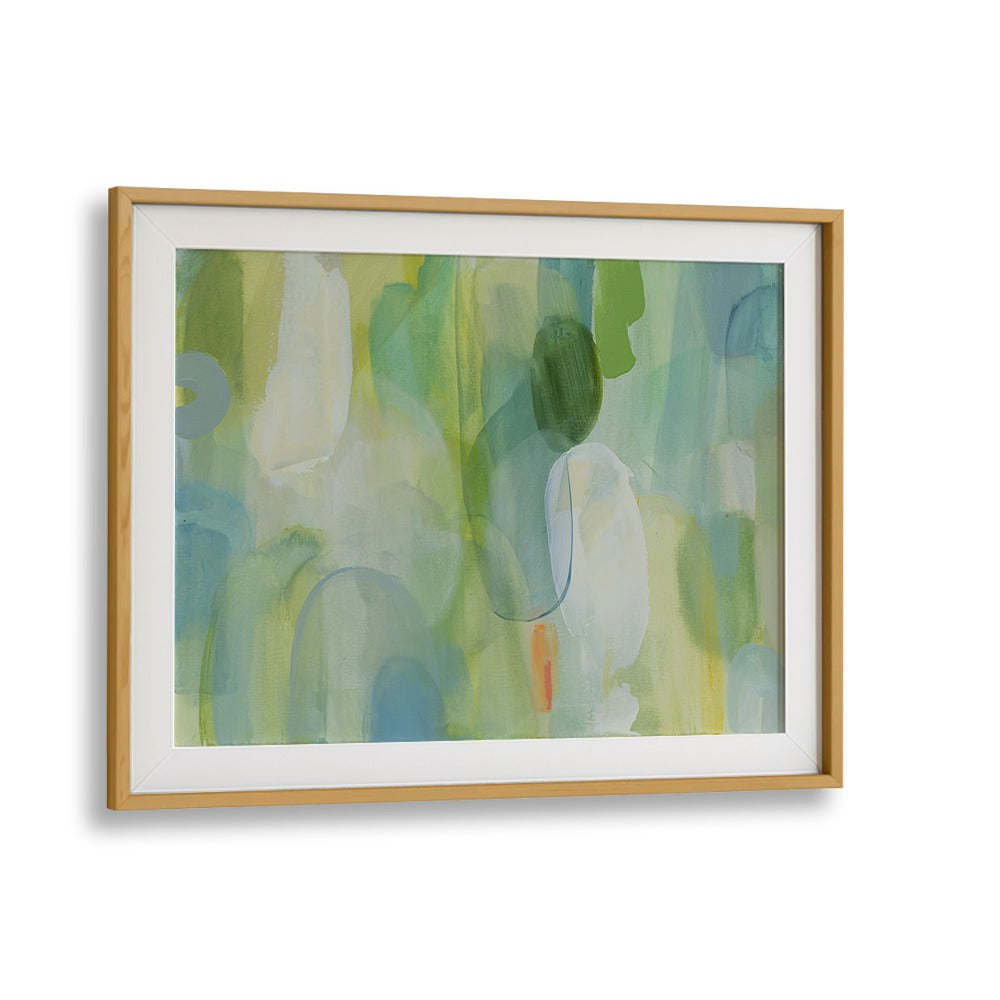 Vibrant GREEN BLUE ABSTRACT painting showcasing dynamic colors and brush strokes, perfect for modern decor.