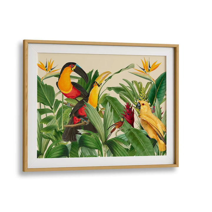 RAIN FOREST BIRD GARDEN BY ANDREA HAASE , WILDLIFE POSTERS, WILDLIFE PAINTINGS