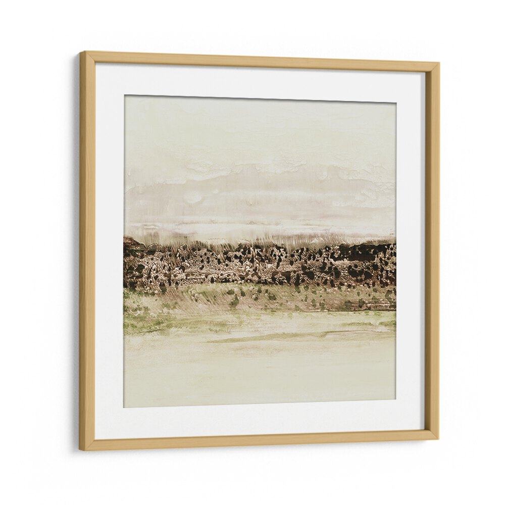 Elegant GREEN HORIZON, ABSTRACT PAINTINGS framed art piece, perfect for enhancing any home or workspace decor.