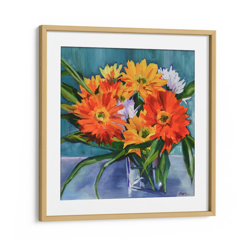 FLOWERS IN VASE , FLORAL FLOWER PAINTINGS