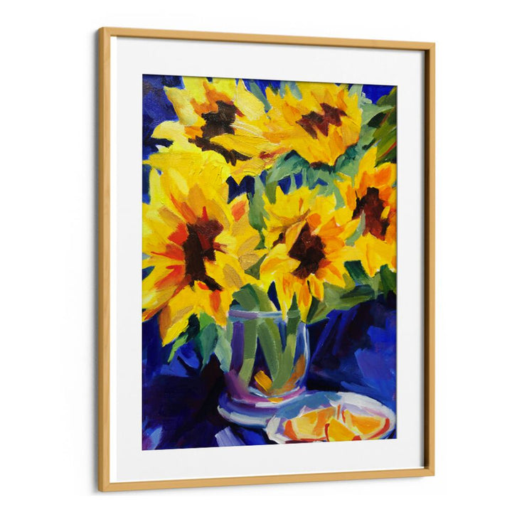 SUNFLOWERS III , FLORAL FLOWER PAINTINGS