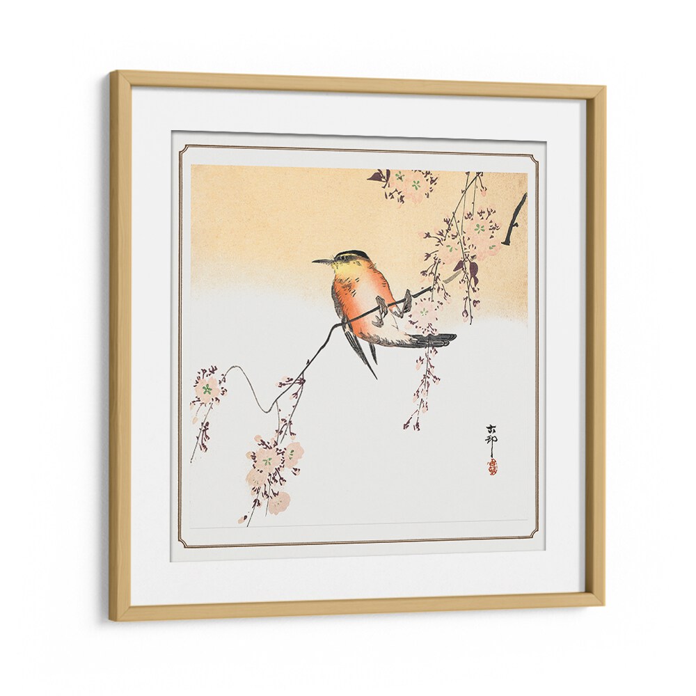 SONGBIRD AND BLOSSOMING CHERRY (CA. 1900), JAPANESE PAINTINGS , JAPANESE ART PRINTS