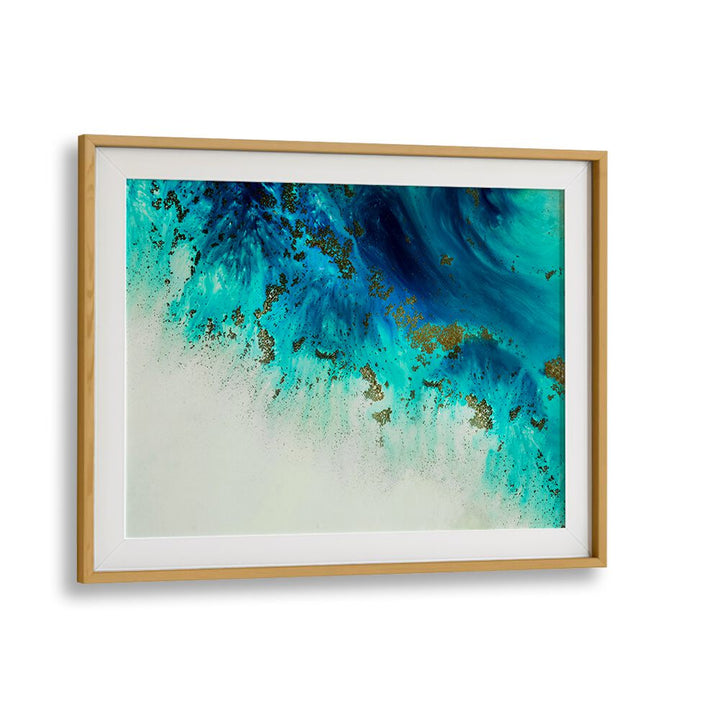 Vibrant ABSTRACT OCEAN painting with dynamic textures, perfect for enhancing your space and capturing ocean beauty.