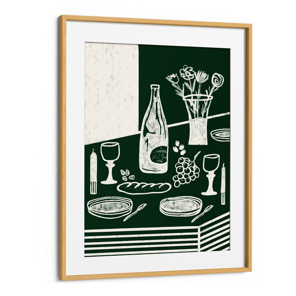 Elevate your kitchen decor with Green Harmonia Kitchen Posters featuring elegant table settings and artful designs.