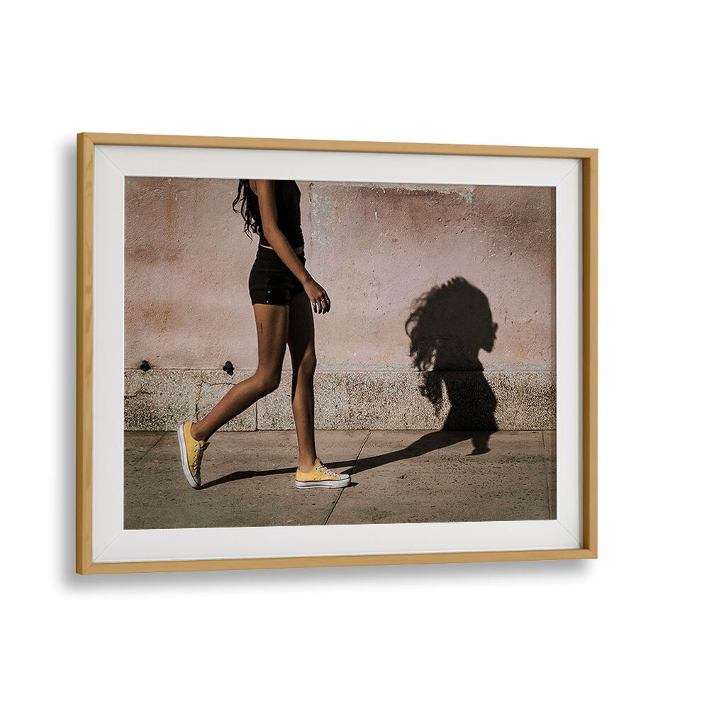 Elegant SHADOW, PHOTOGRAPHY PRINTS showcasing a figure walking, highlighting the beauty of shadow and street art.