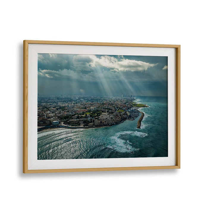 Stunning JAFFA PORT AERIAL VIEW, PHOTOGRAPHY PRINTS showcasing the coastal beauty and vibrant cityscape.