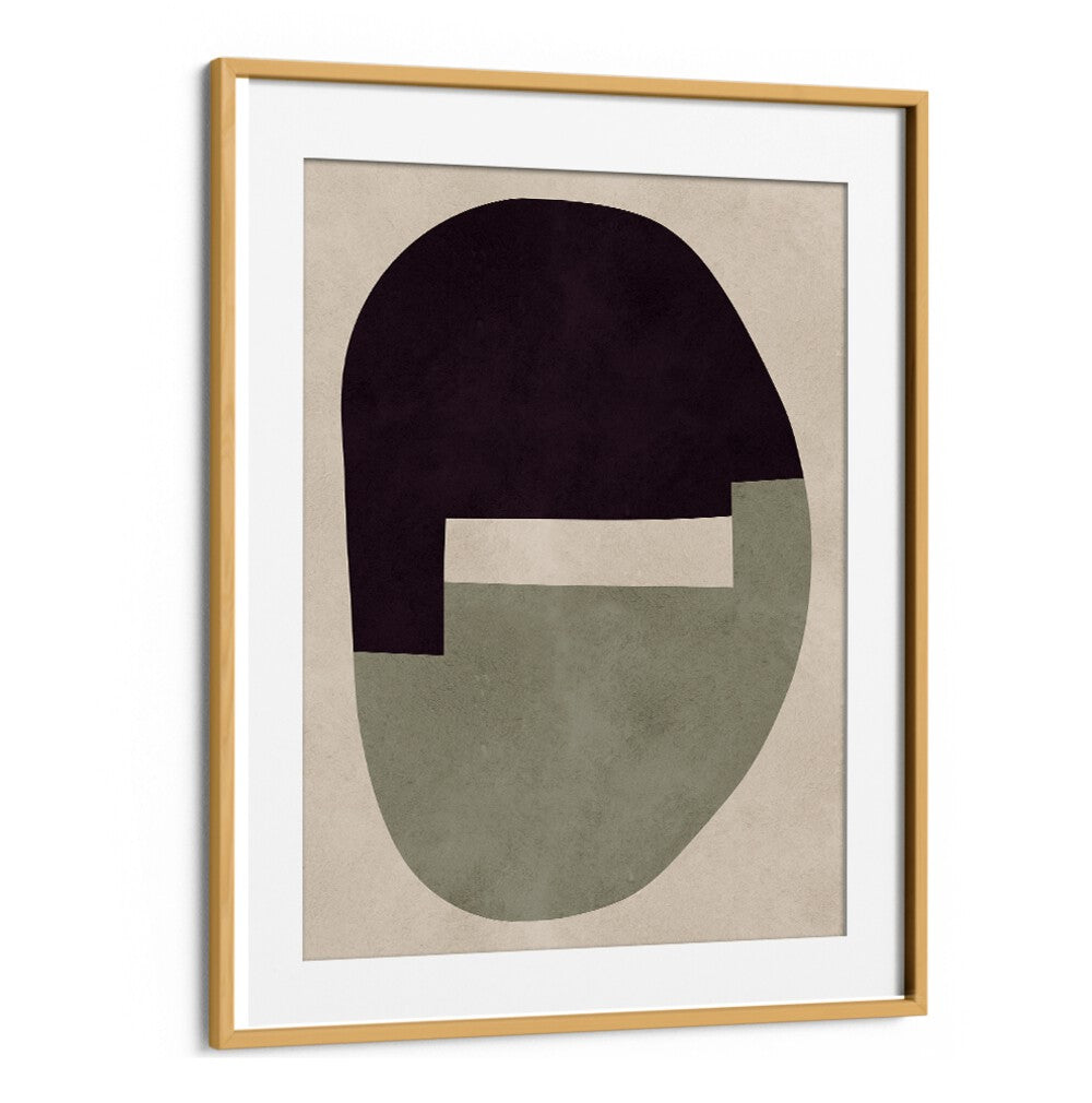 Stylish EXPRESSIVE FORMS II, GEOMETRIC ART PRINTS framed in oak, perfect for elevating your creative space.