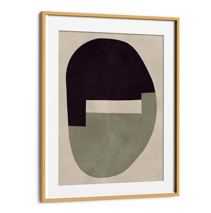 Stylish EXPRESSIVE FORMS II, GEOMETRIC ART PRINTS framed in oak, perfect for elevating your creative space.